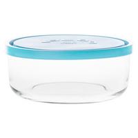 Vorratsdose Franjo - Türkis/Klar, MODERN, Glas/Kunststoff (18/7.5cm) - Luca Bessoni
