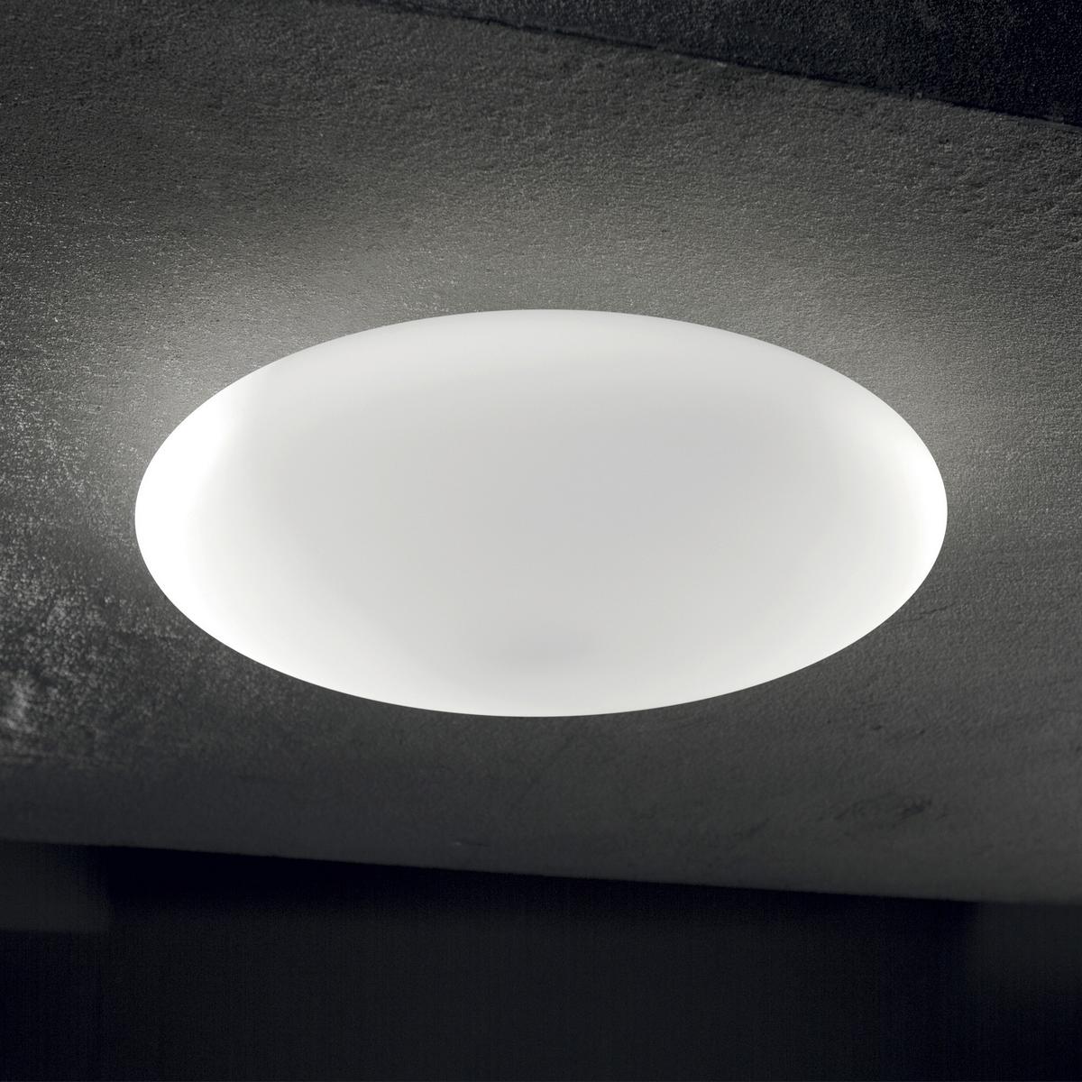 Deckenleuchte Smarties Weiß D: 50 cm - Weiß, Basics, Glas (50/12cm) - Ideal Lux