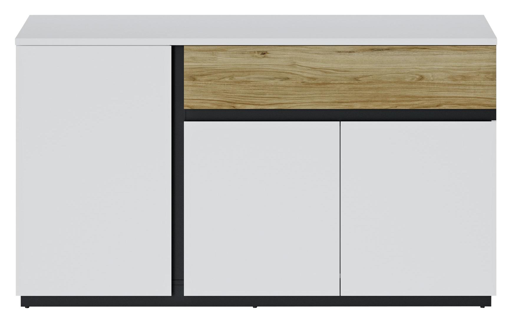 Široká Komoda Novena - Design, kompozitné drevo/plast (154,8/87,3/40cm)