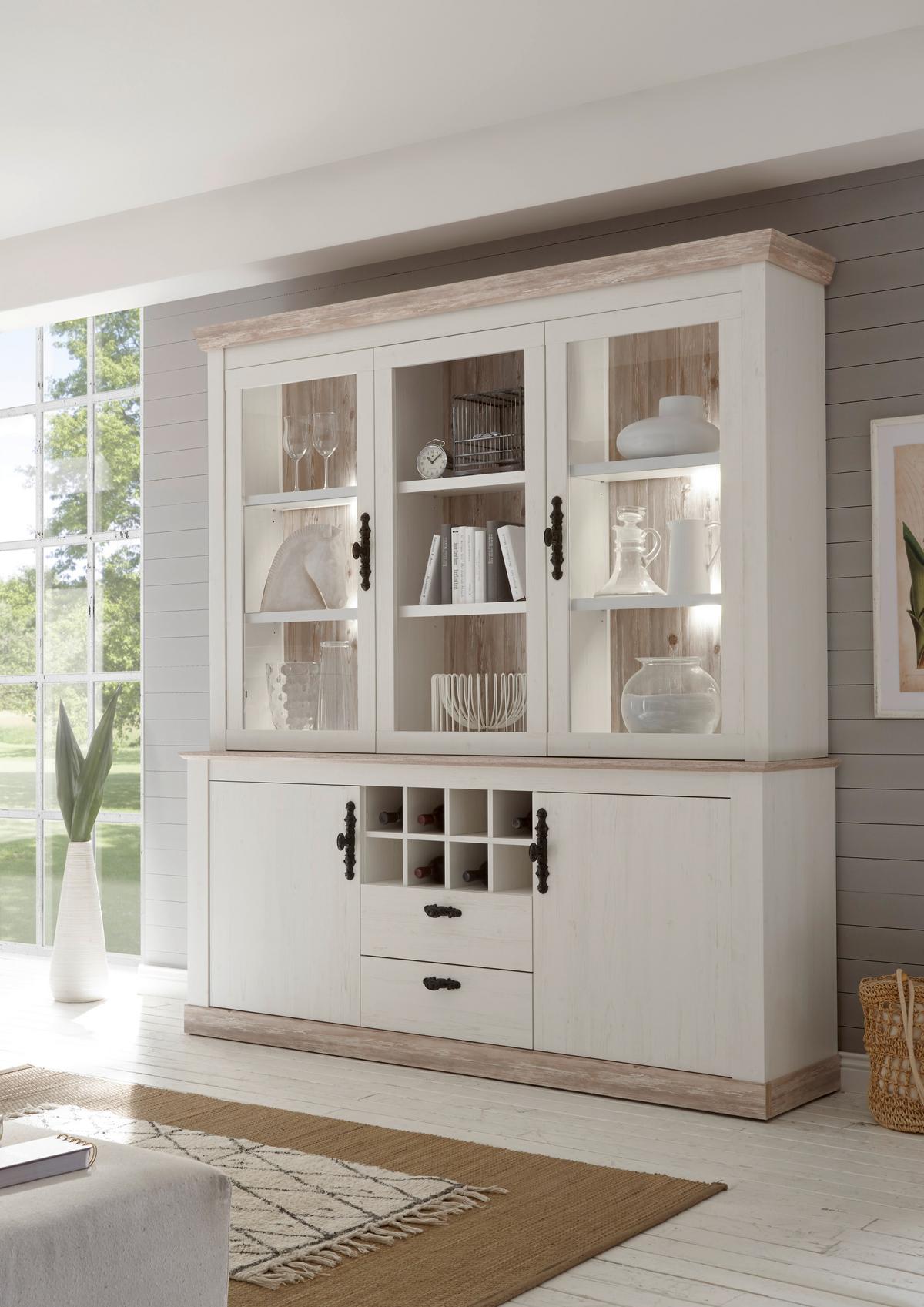 Buffet Florenz Hellbraun/Pinienfarben B:184cm - Hellbraun/Pinienfarben, Design, Holzwerkstoff (184/205/44cm) - MID.YOU