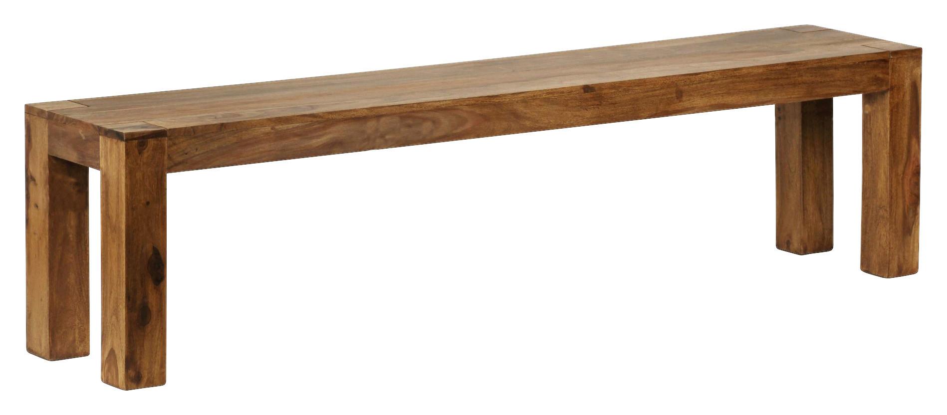 Sitzbank Mumbai Sheeshamholz Massiv, B: 180cm - Sheeshamfarben, MODERN, Holz (180/45/35cm) - MID.YOU