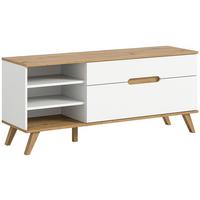 Lowboard Stockholm Eichefarben/weiß B: 140 Cm - Eichefarben/Weiß, Design, Holzwerkstoff (140/60/40cm) - MID.YOU