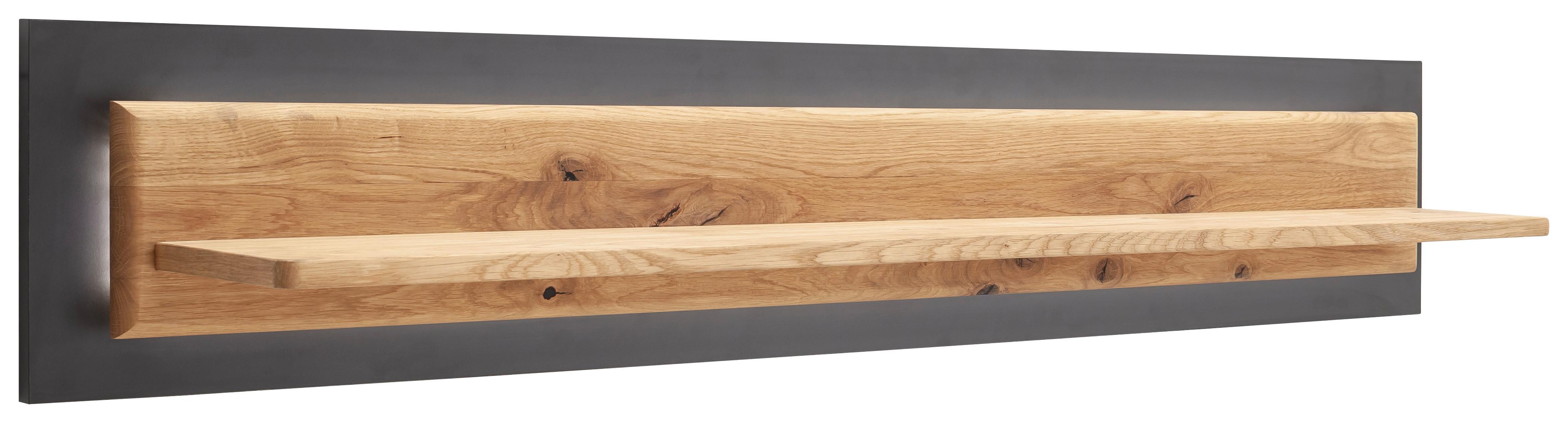 Wandboard Anthrazit, Wildeiche, B:150 cm - Wildeiche/Anthrazit, Design, Holz/Holzwerkstoff (150/26/23cm) - MID.YOU