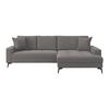Ecksofa Zero Anthrazit 286x173 cm - Anthrazit/Schwarz, Trend, Textil (286/173cm)