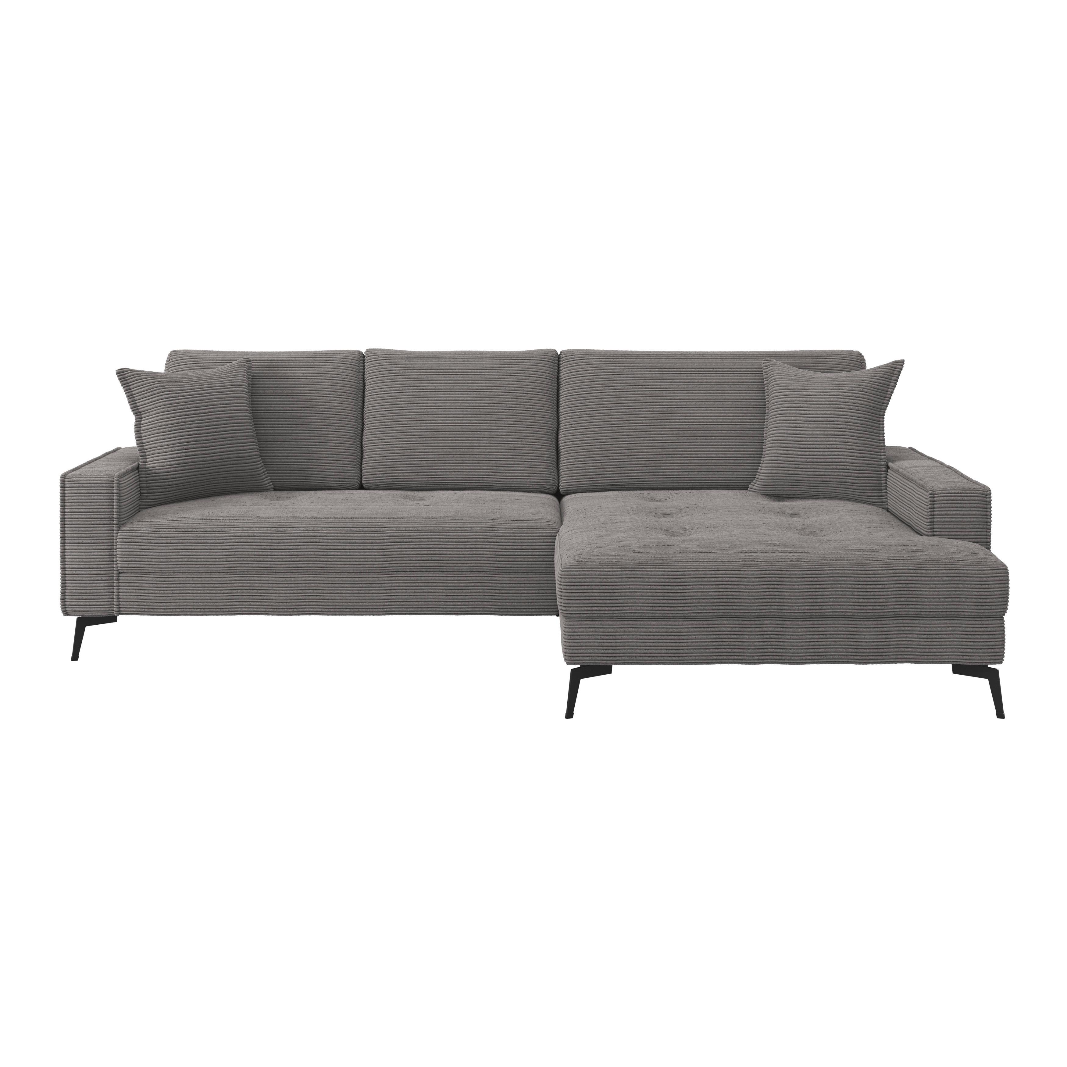 Ecksofa Zero Anthrazit 286x173 cm