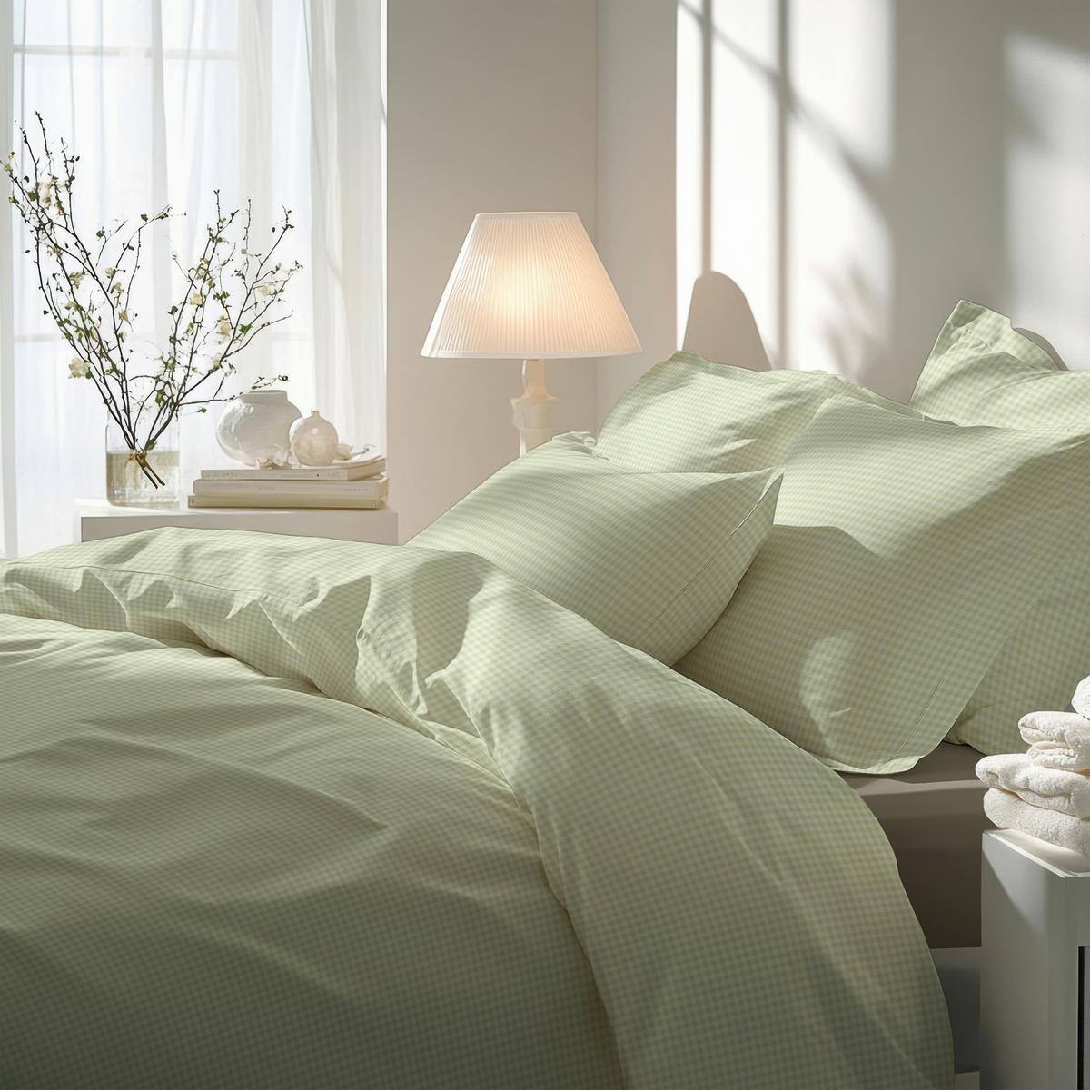 POVLEČENÍ S41.005.KARO FIVE SALBEI - šalvějově zelená, Basics, textil (140/200cm) - Florella