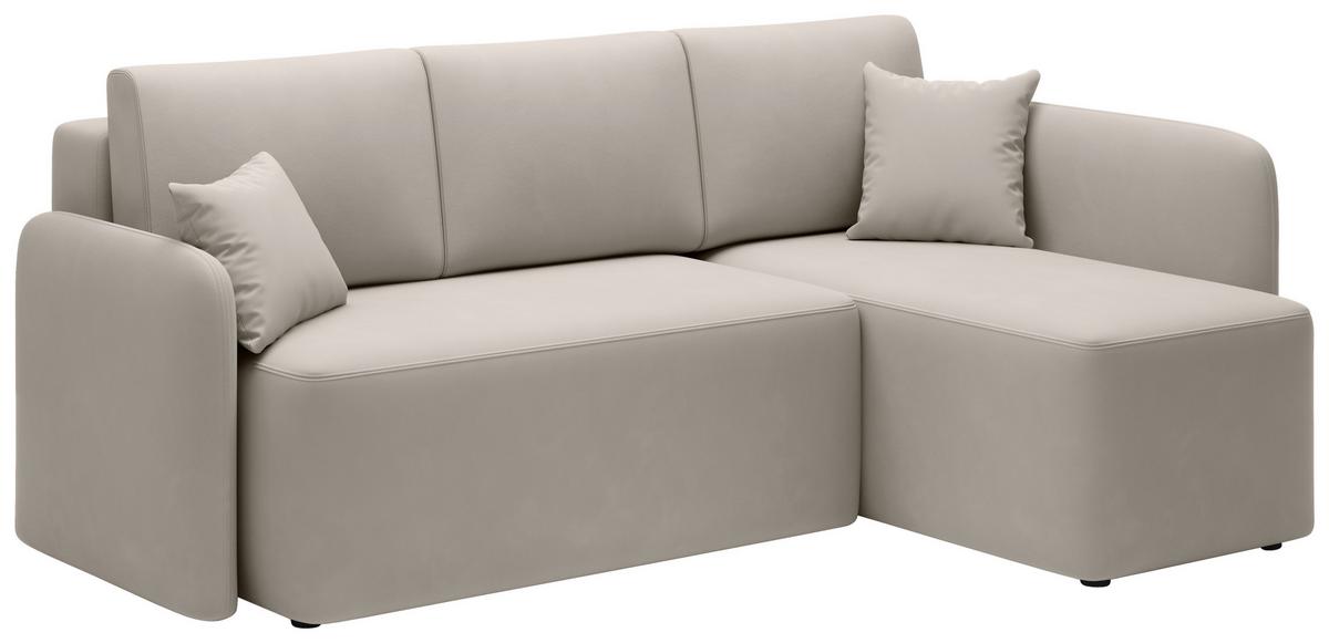 Ecksofa Hadson Beige S: 206x150 Cm - Beige/Schwarz, Design, Textil (206/150cm) - P & B