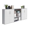 Office Edition B: 253,2 cm Grau/Weiß - Weiß/Grau, MODERN, Holzwerkstoff (253,2/113,6/33cm) - MID.YOU