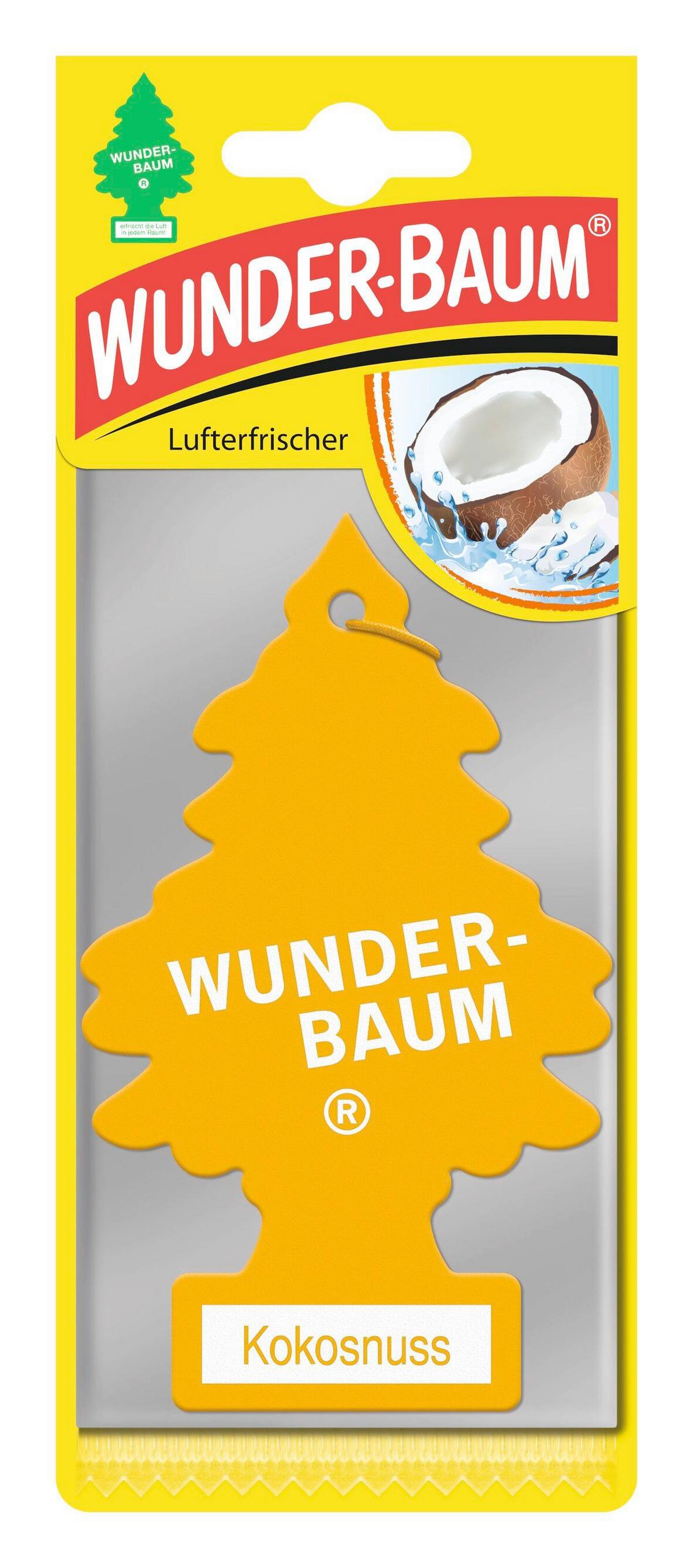 Autóillatosító Wunderbaum  Lt Kókusz - sárga, papír (7/19/0.3cm)