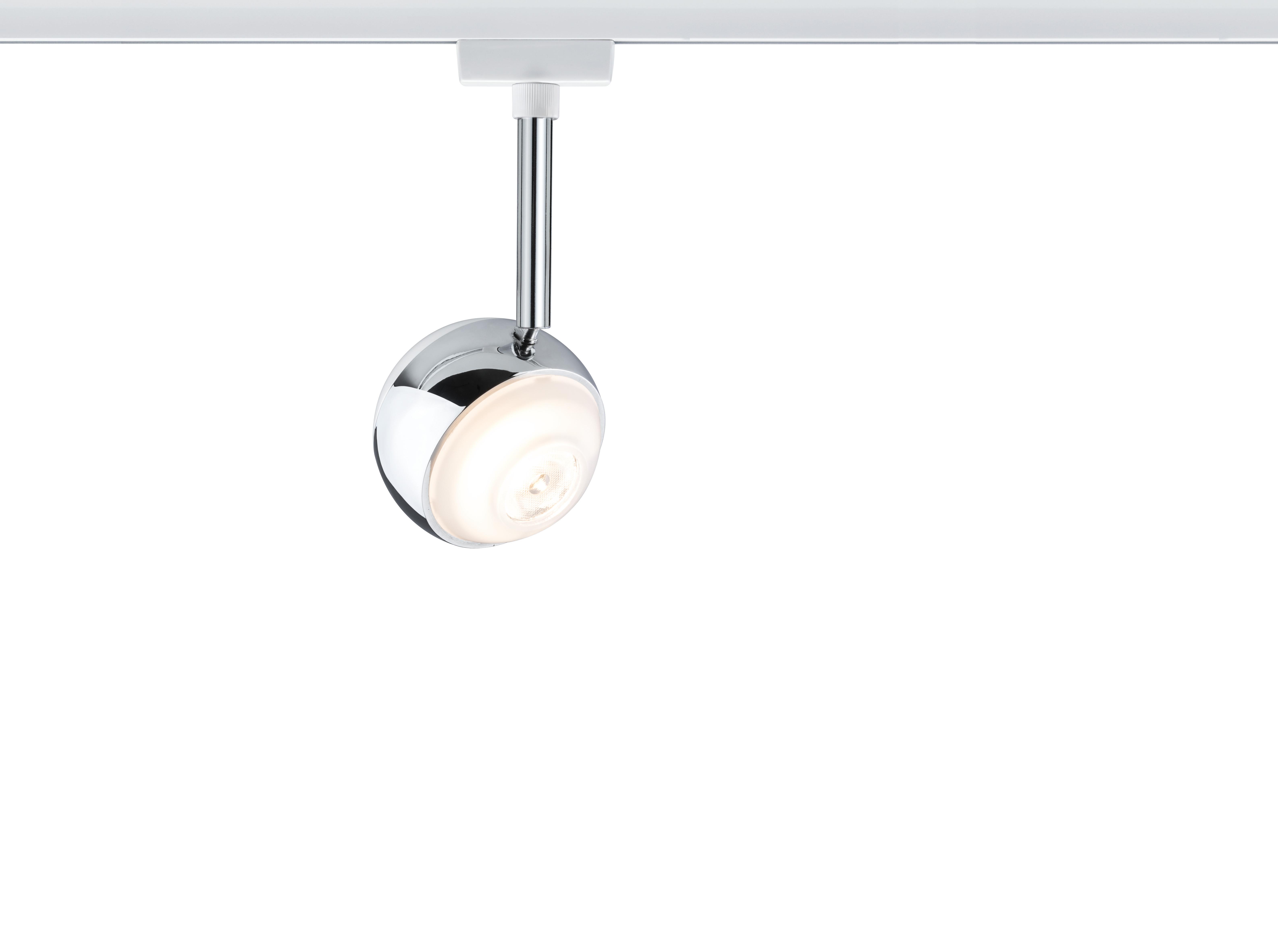 Schienensystem Urail Strahler 95456 verstellbarer Spot - Chromfarben/Weiß, Design, Metall (8/21/8cm) - Paulmann