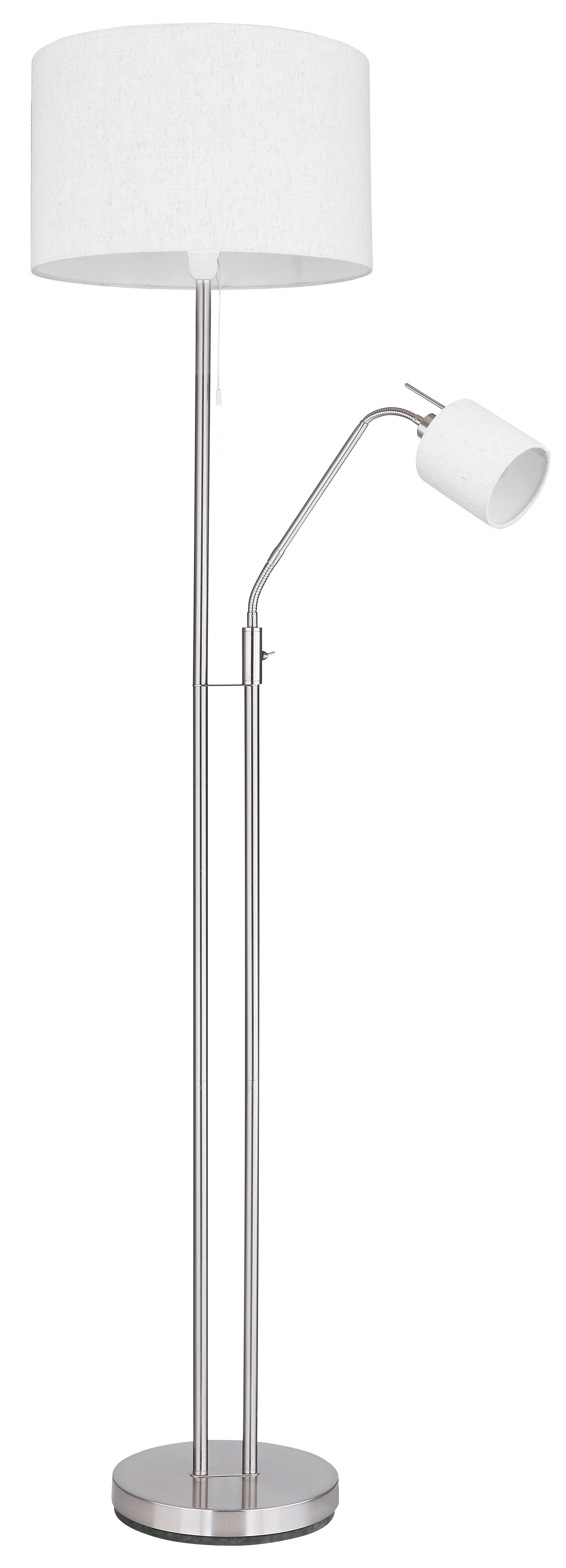 Stehleuchte 15447s3 - Sandfarben/Nickelfarben, Basics, Textil/Metall (40/175cm) - Globo