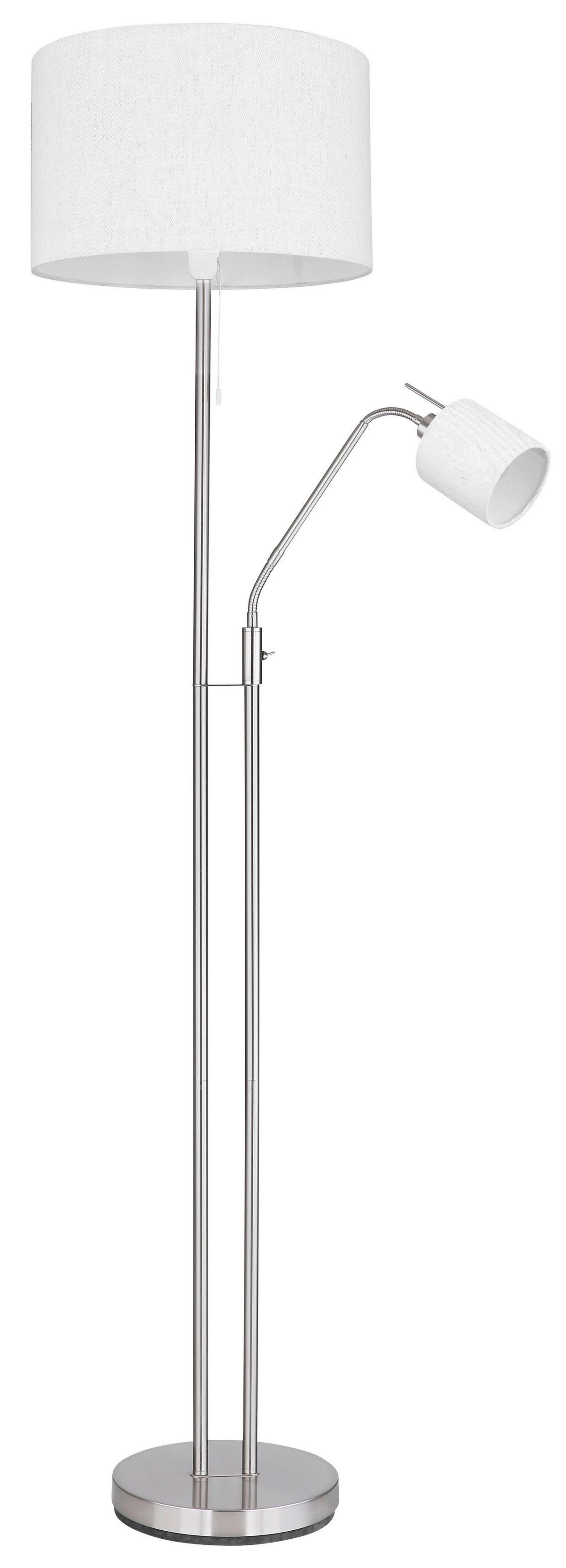 Stehleuchte 15447s3 - Sandfarben/Nickelfarben, Basics, Textil/Metall (40/175cm) - Globo