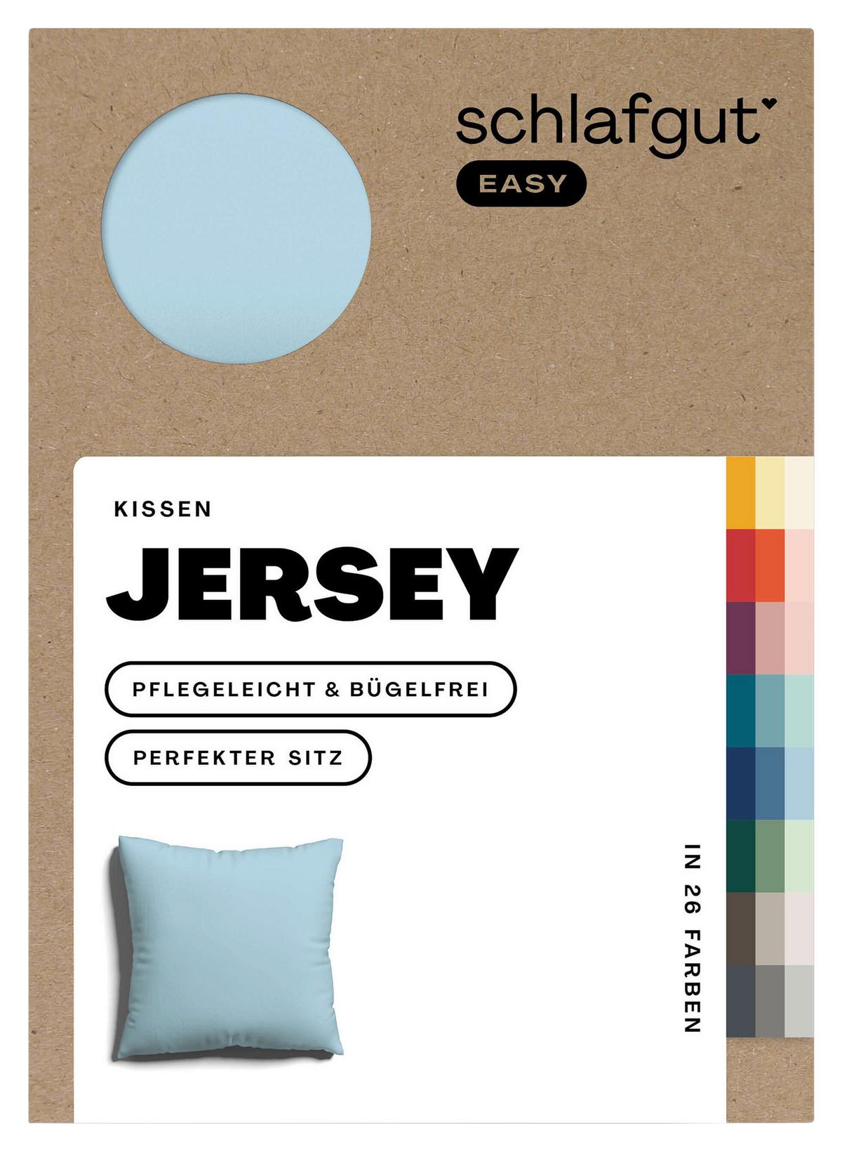 Kissenhülle Easy Jersey - Hellblau, Basics, Textil (40/40cm) - Schlafgut