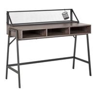 Psací stůl LENA dekor ořech - černá/barvy ořechu, Moderní, kov (110/50/96cm) - Bessagi Home