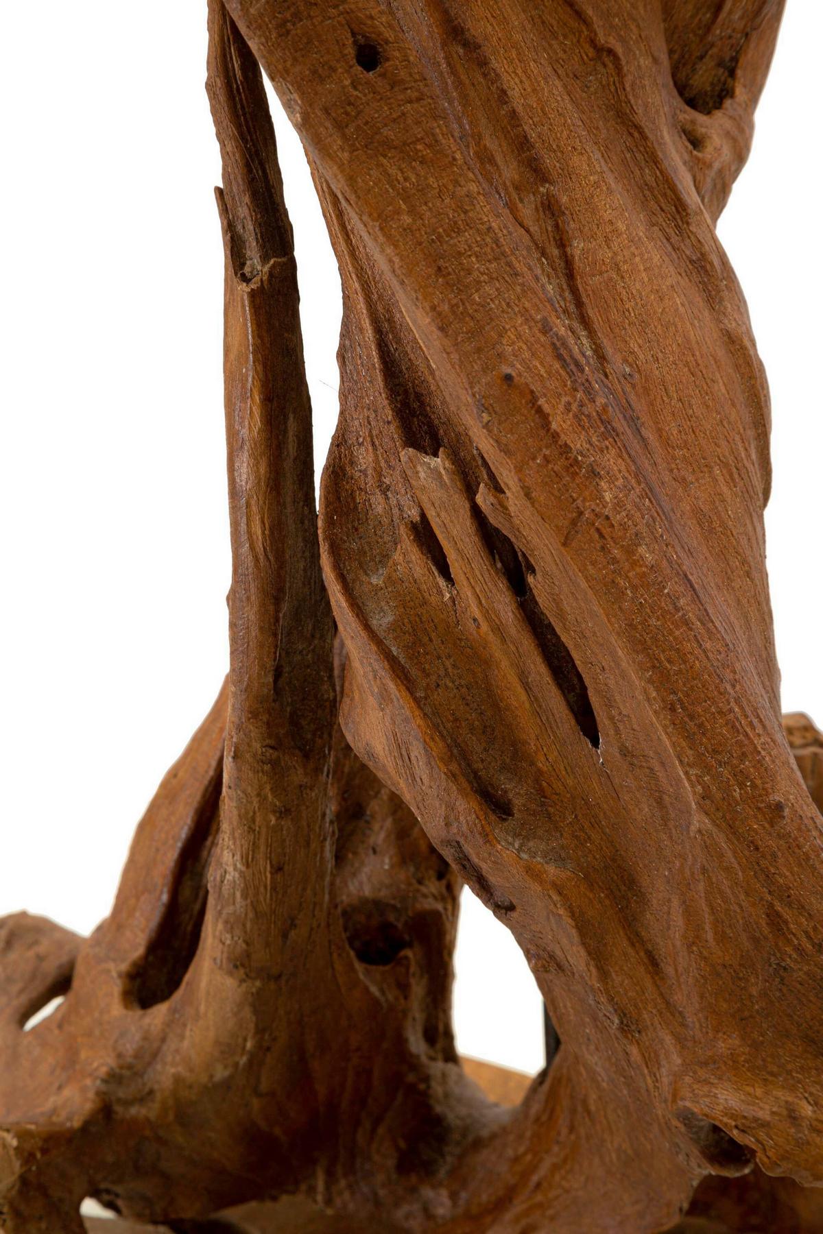 Tischleuchte Teak Da Tavolo Braun B: 35 cm - Braun, Basics, Holz (35/80/35cm)