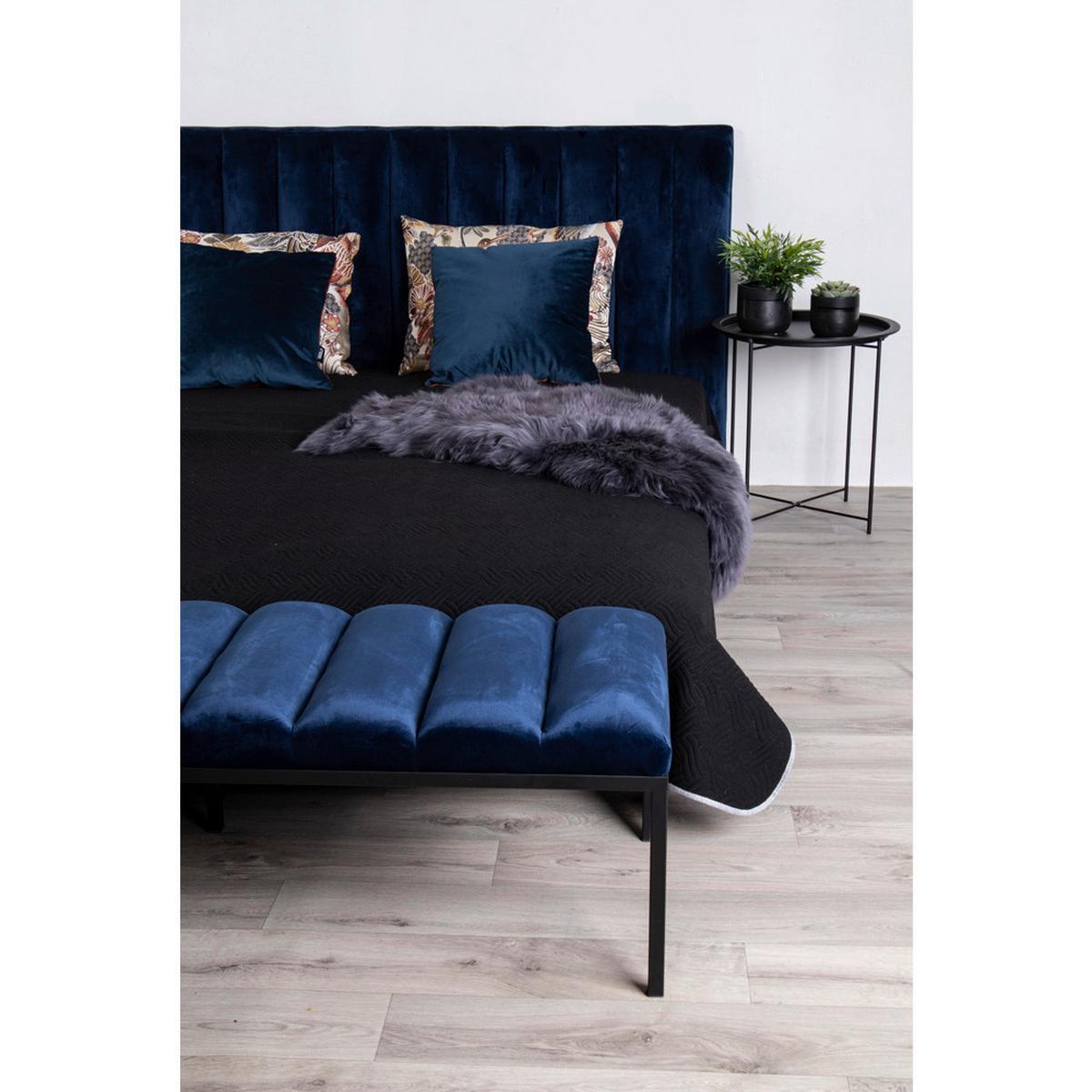 Beistelltisch Bastia Schwarz B: 47cm - Schwarz, Design, Metall (47/47/50cm) - MID.YOU