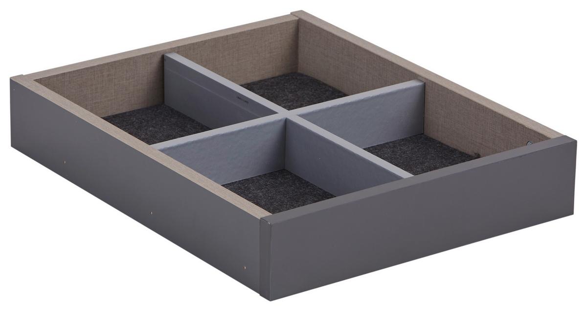 Schublade Unit, Twist Dekor B: 42,4 cm mit Inneneinteilung - Graubraun, MODERN, Holzwerkstoff (42,4cm) - Ondega