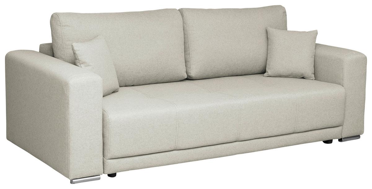 Schlafsofa Berna - Chromfarben/Beige, Design, Textil (238/77/108cm) - P & B