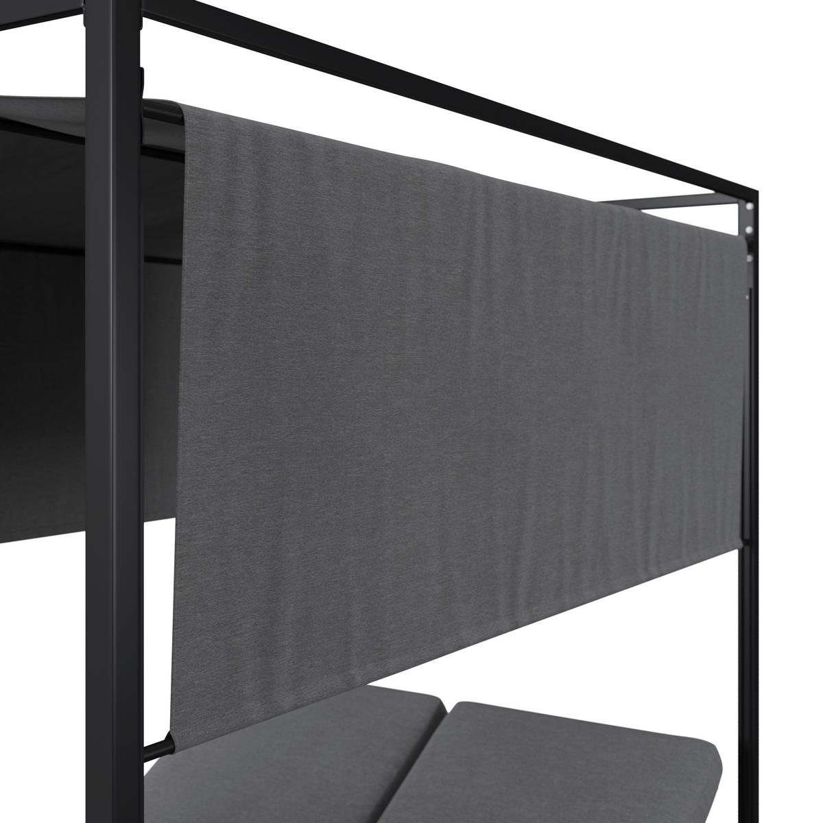 Sonneninsel Bali - Dunkelgrau, MODERN, Textil/Metall (200/196/148cm) - Beldano