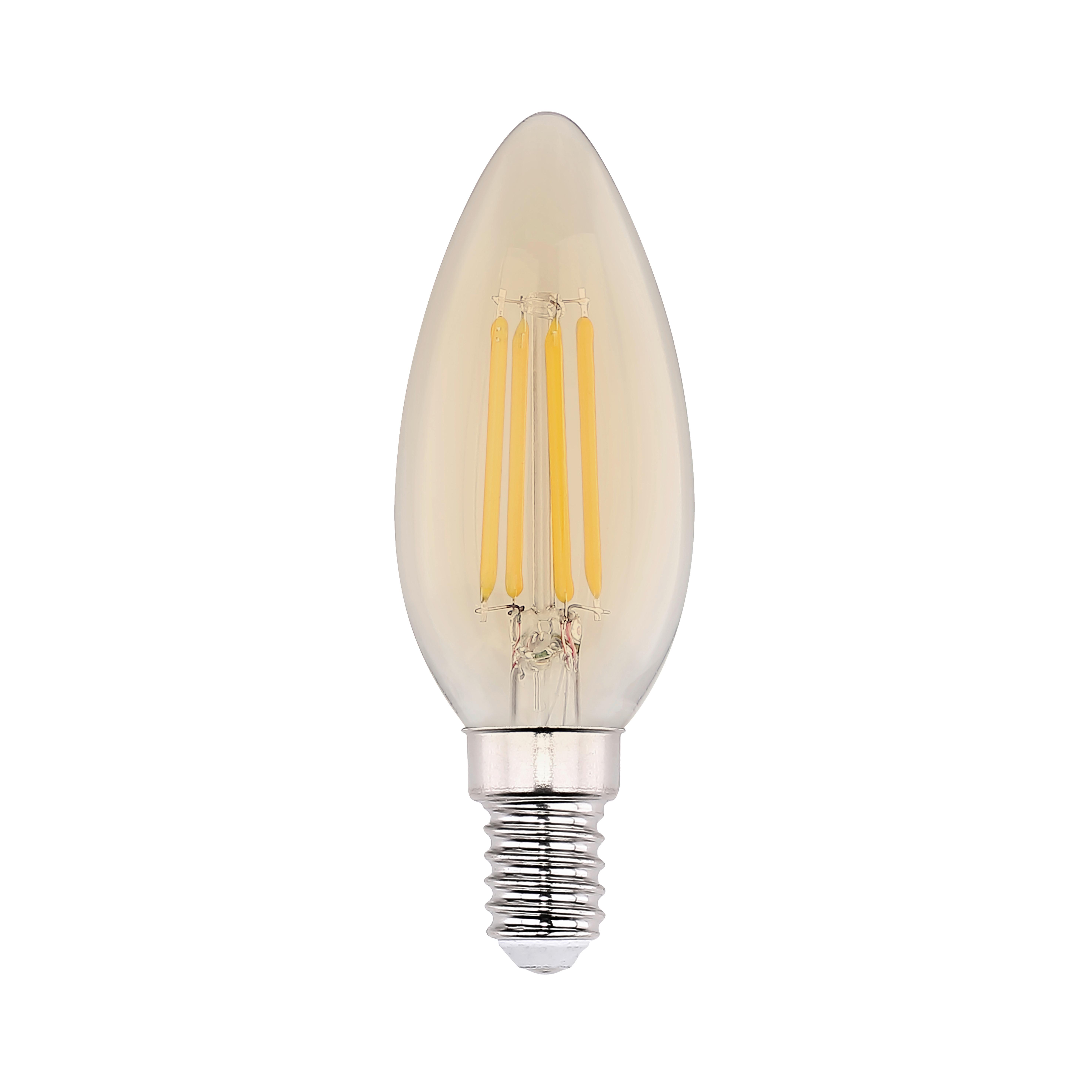 Led Izzó 10588a-2 - borostyánszínű, Basics, Üveg (3,5/9,8cm)