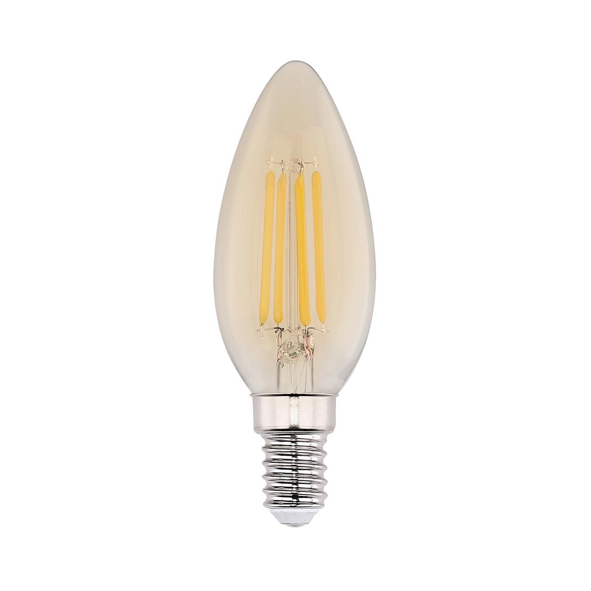 Led Izzó 10588a-2 - borostyánszínű, Basics, Üveg (3,5/9,8cm)