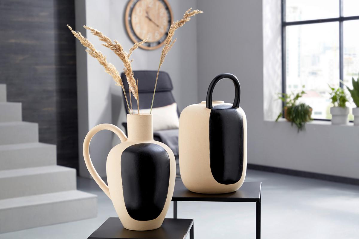 Váza Fabia - fekete/homok, Basics, kerámia (19/32,5cm) - Luca Bessoni