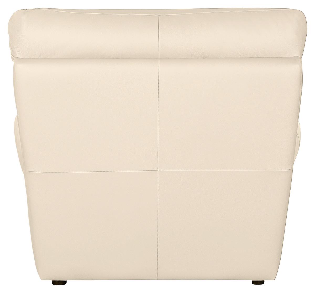 Sessel Oslo Beige B: 105 cm - Beige/Schwarz, Design, Leder (105/92/85cm) - Livetastic