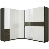 Eckschrank Mit Spiegel B: 225cm Ondega Anthrazit/Weiß - KONVENTIONELL (225/242,2/319cm) - Ondega