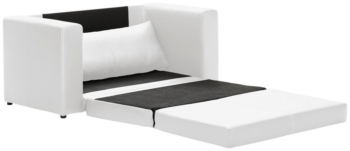 2-sitzer-sofa Mit Schlaffunktion Lisa B: 150 Cm - Schwarz/Weiß, Design, Textil (150/78/70cm) - MID.YOU