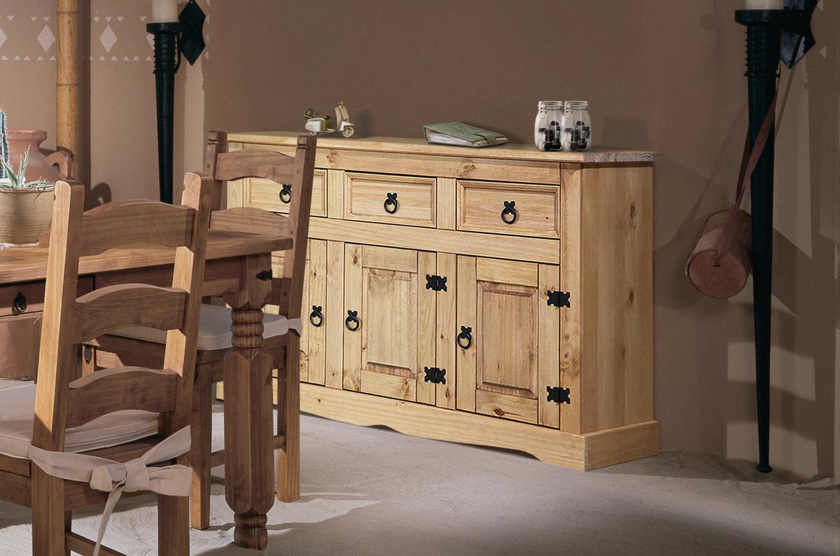 Sideboard Honigfarben B: 132cm - Honig, Natur, Holz (132/84/44cm) - Livetastic