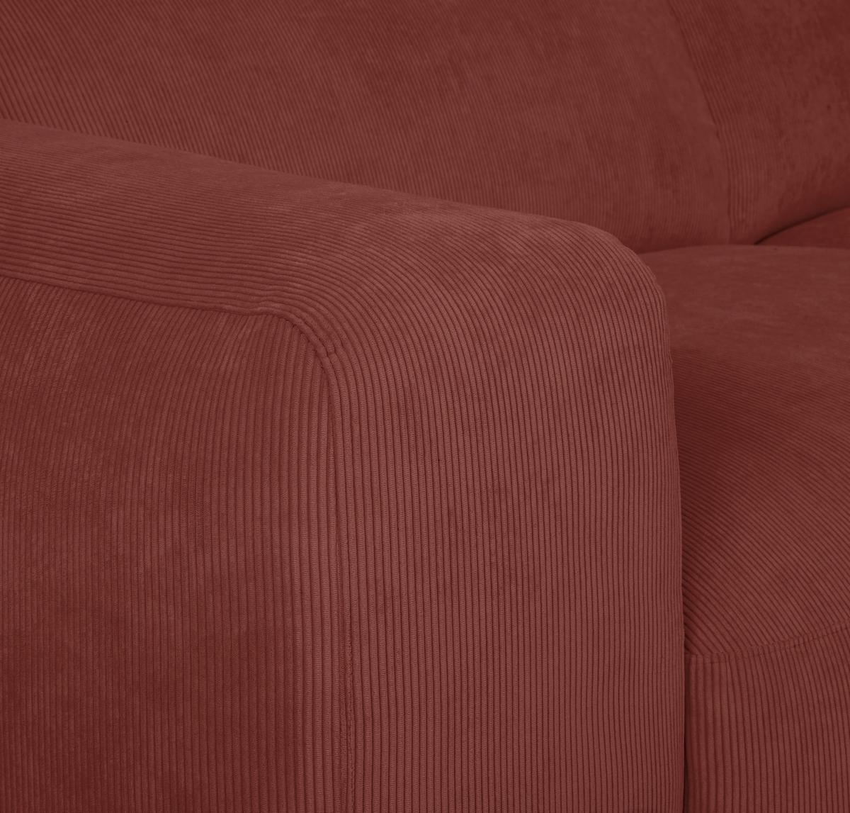 3-sitzer-sofa Hannah Rot B: 247 Cm - Rot/Schwarz, Design, Textil (247/75/104cm) - MID.YOU