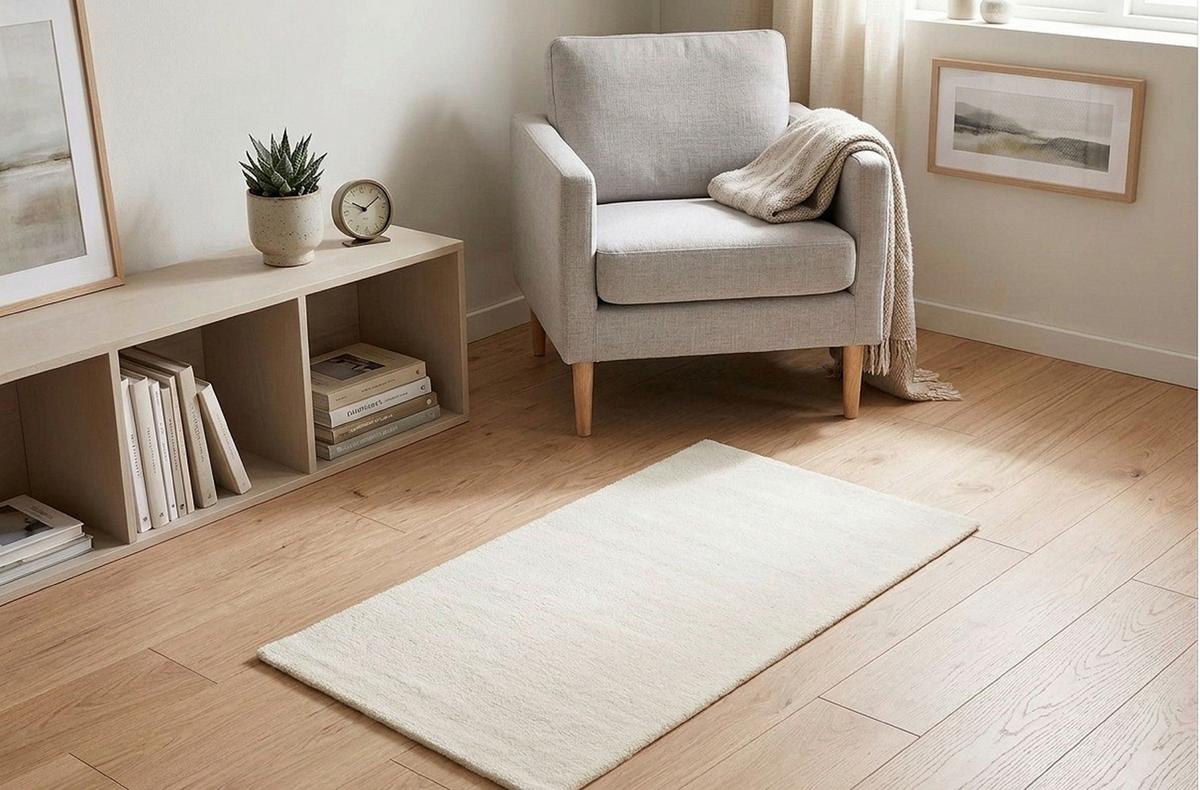 Fellteppich Mira - Creme, MODERN, Textil (60/110cm) - Luca Bessoni