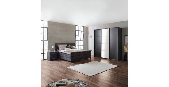 Schwebetürenschrank mit Spiegel B: 203 cm Miami, Grau Metallic - Grau, MODERN, Holzwerkstoff (203/229/62cm) - Luca Bessoni