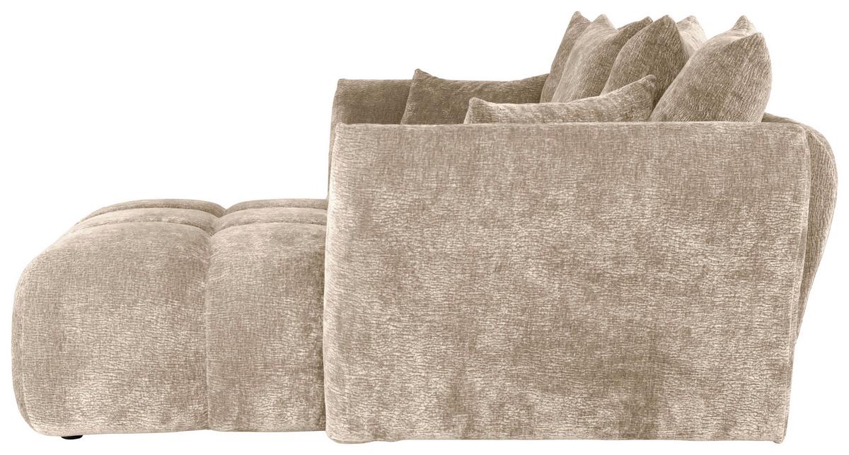 Univerzálna sedačka CAMMELLIO, sivohnedá ženilka, 7 vankúšov - čierna/taupe, Modern, textil (296/189cm) - Mömax