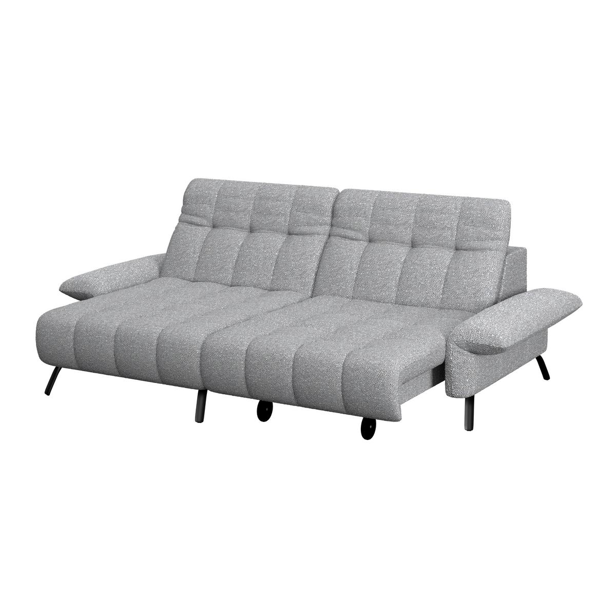 Ecksofa Coast Silber, 173x244cm - Silberfarben/Schwarz, KONVENTIONELL, Holzwerkstoff/Textil (173/244cm)
