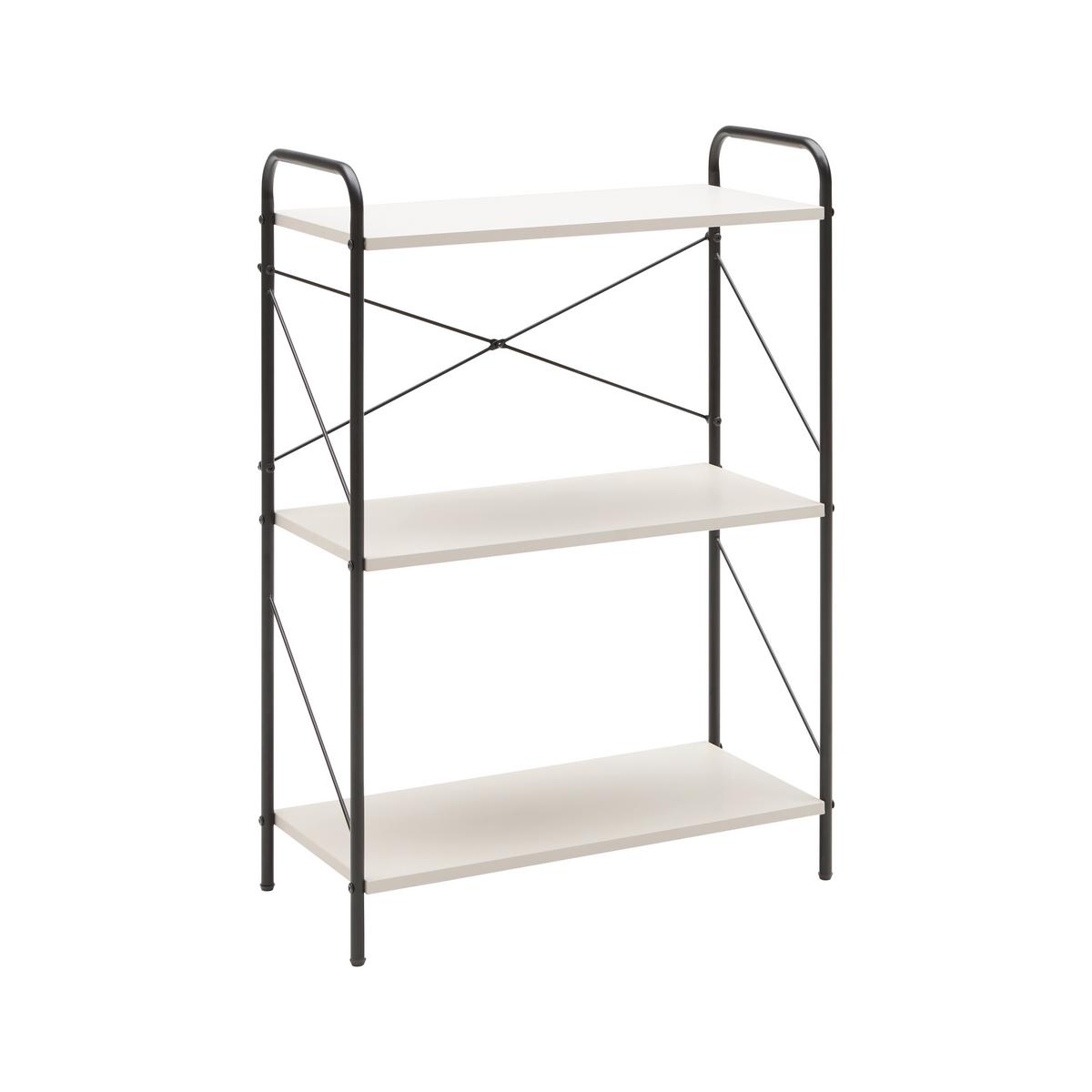 REGÁL TOM -EXKLUSIV- - čierna/kašmírová, Modern, kov/kompozitné drevo (63.2/89/30cm) - Mömax