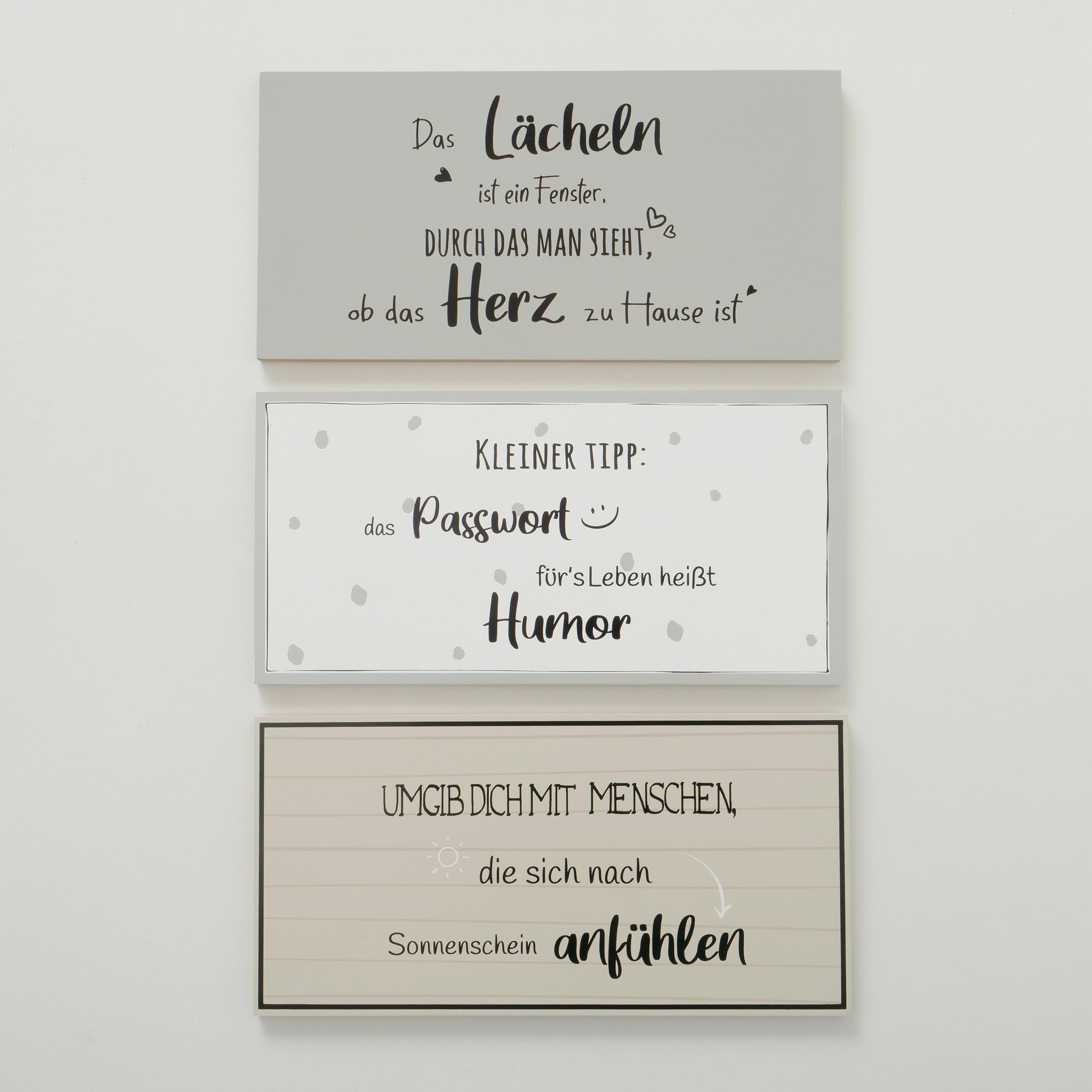 Wandbild Lebensgefühl Sprüche 40x20 cm - Multicolor, MODERN, Holzwerkstoff (40/20cm)