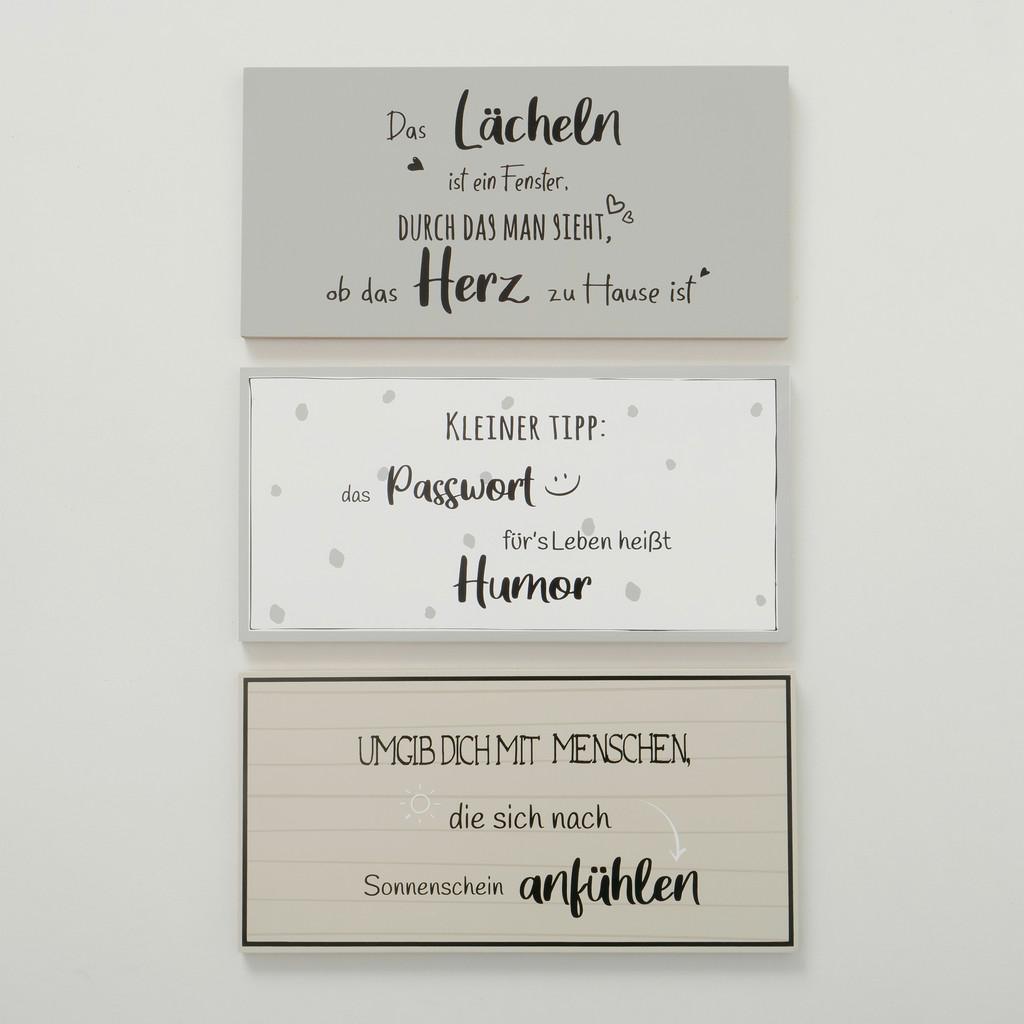Wandbild Lebensgefühl Sprüche 40x20 cm