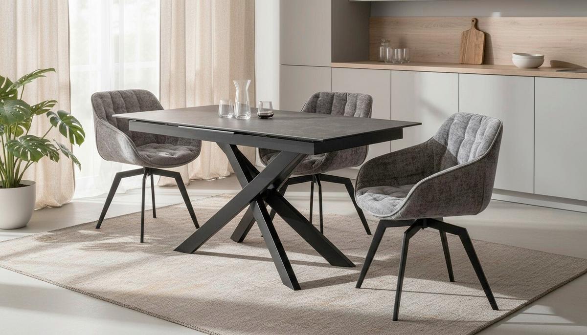 Armlehnstuhl Avegno Grau/Schwarz B: 59,5 cm - Schwarz/Grau, MODERN, Textil/Metall (59,5/84/63,5cm) - Livetastic