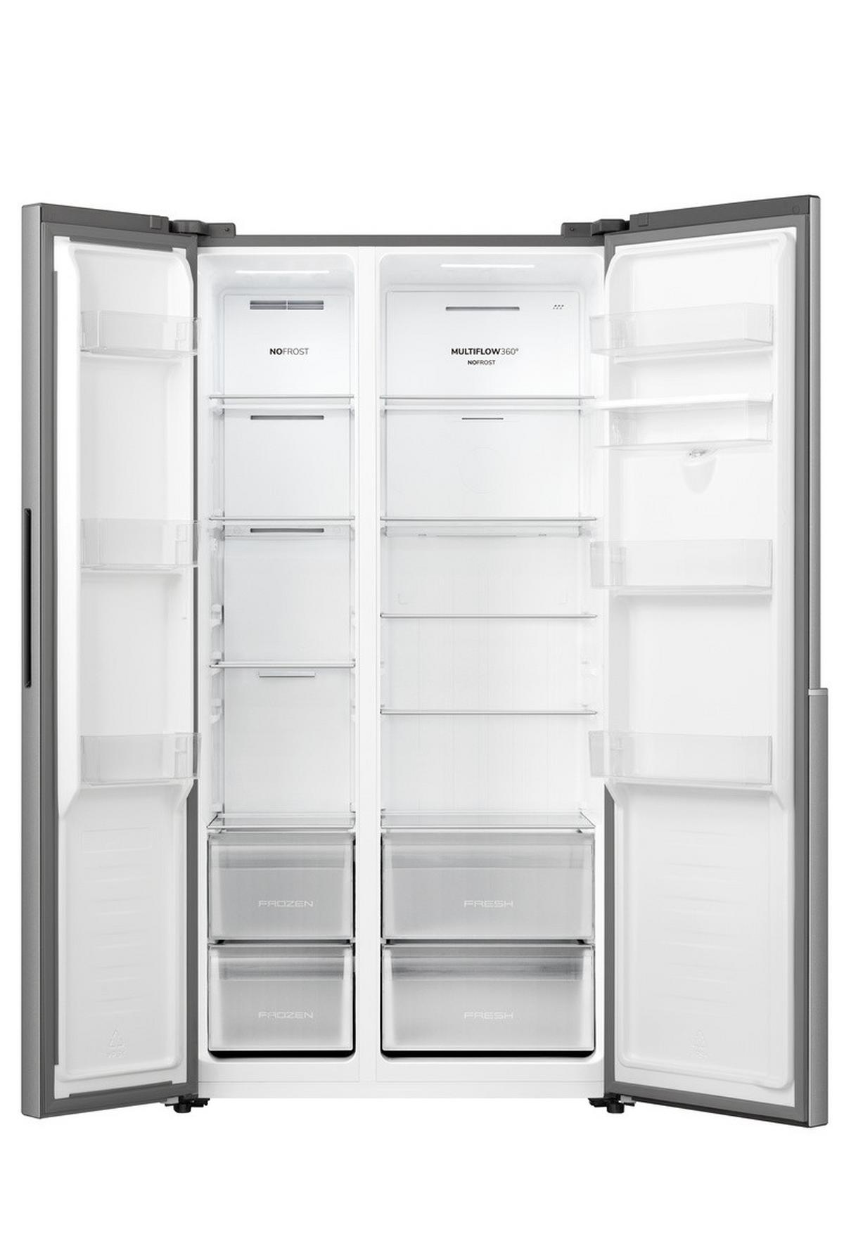 SIDE-BY-SIDE NRS917E41XWD - Edelstahlfarben, Metall (97,5/188/67,9cm) - Gorenje