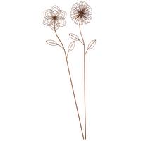 Gartenstecker Blume DxH: 20x110 cm Metall - Rostfarben, Basics, Metall (20/110cm)