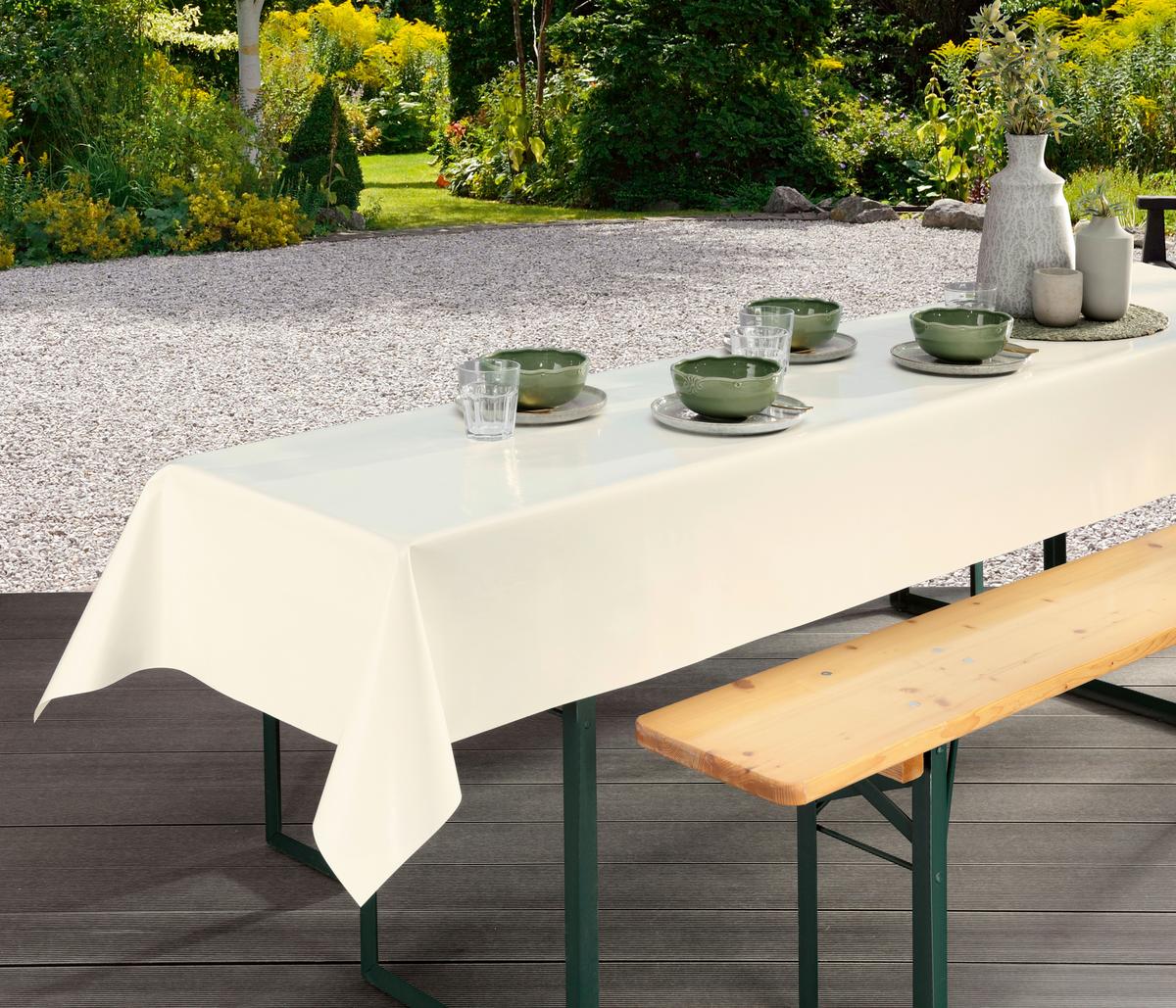 Tischdecke Party - Gelb/Rot, LIFESTYLE, Kunststoff (100/250cm)