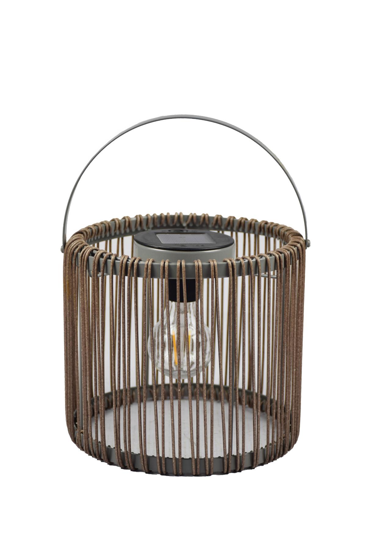 Solární svítidlo Andrei - hnědá, Moderní, kov/plast (20/17-27cm) - Modern Living