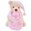 Puha Takaró Teddy Mackóval Bella - Világoskék/Fáradt rózsaszín, konvencionális, Textil - Ombra