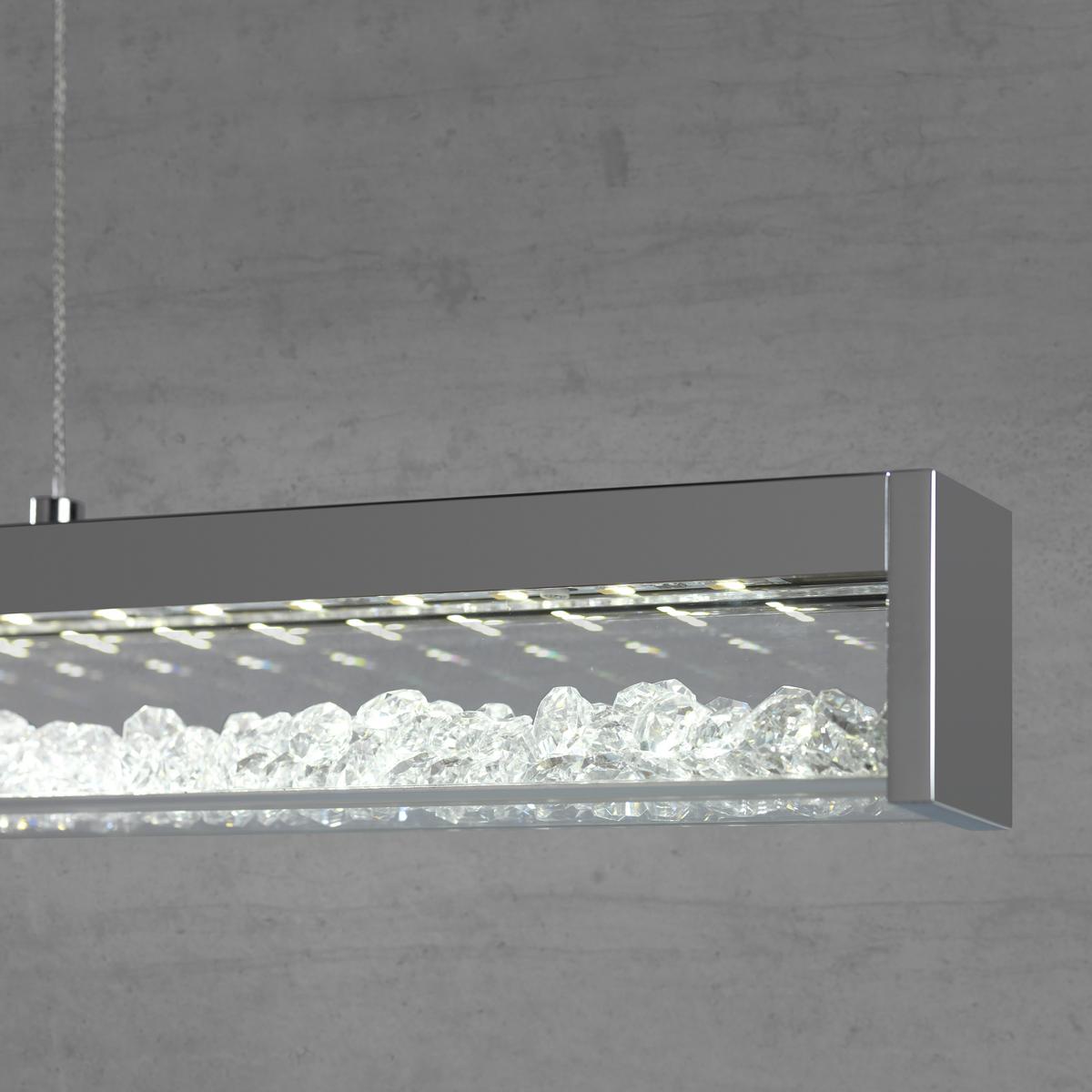 Hängeleuchte 93625* Cardito 1 - Klar/Chromfarben, LIFESTYLE, Glas/Metall (70/8/130cm) - Eglo