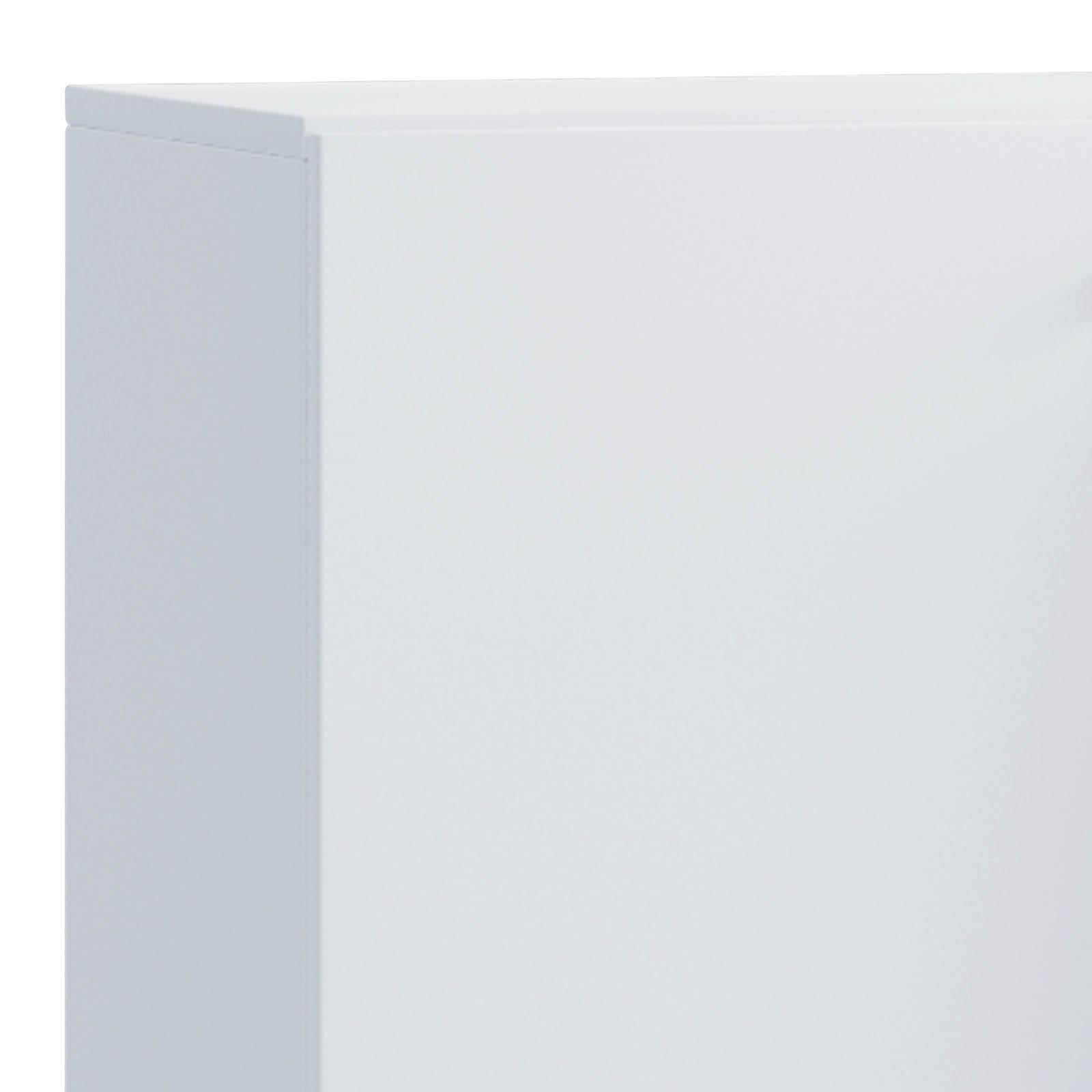 Aktenschrank Lona Weiß Dekor B: 70 cm - Weiß, Basics, Holzwerkstoff (70/74/39cm) - MID.YOU