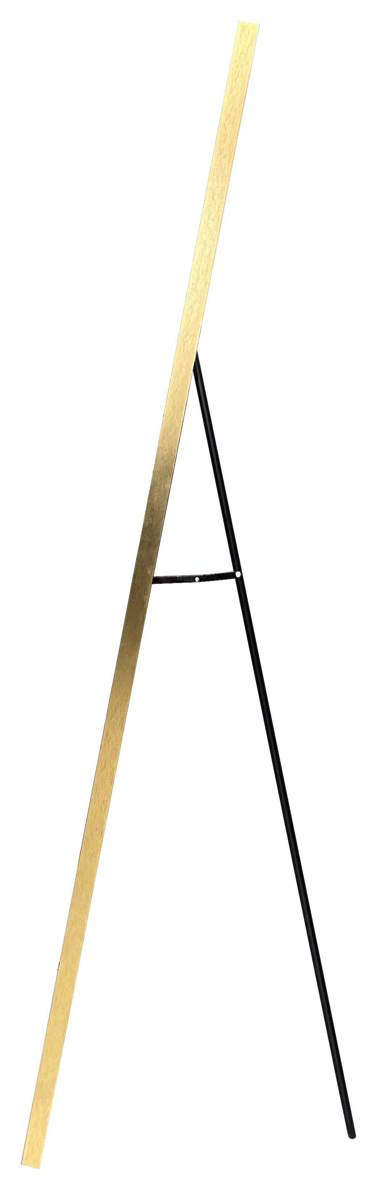 Stojací zrcadlo zlatá - barvy zlata, Moderní, kov/sklo (30/150/2,5cm)