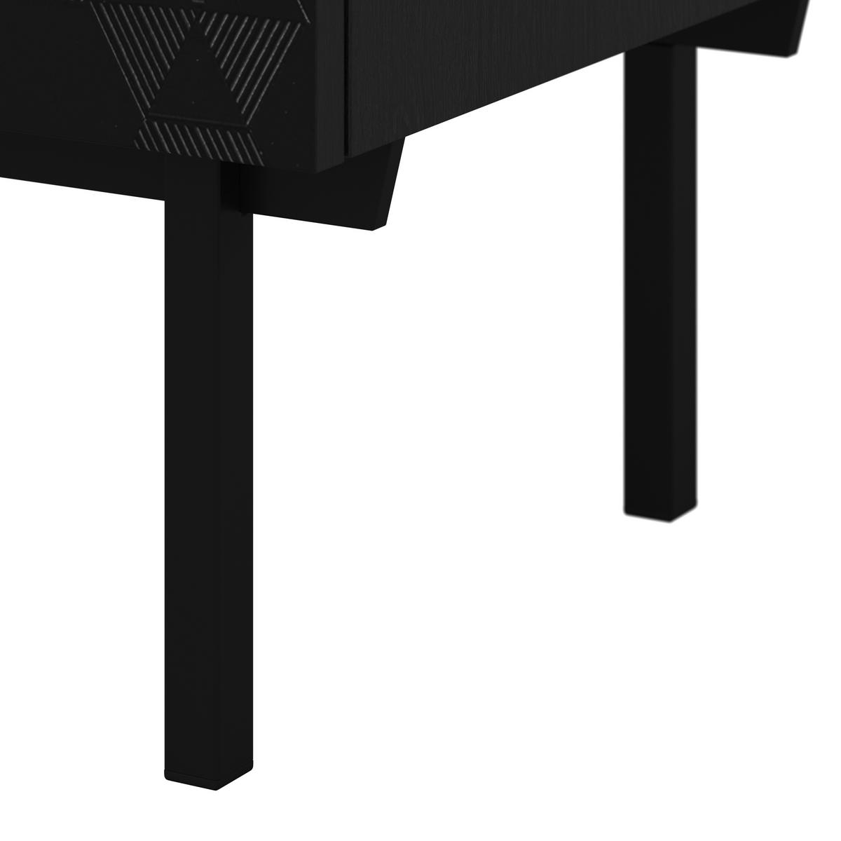 Komoda ROMA - čierna, Modern, kov/drevo (85/80/40cm) - Bessagi Home