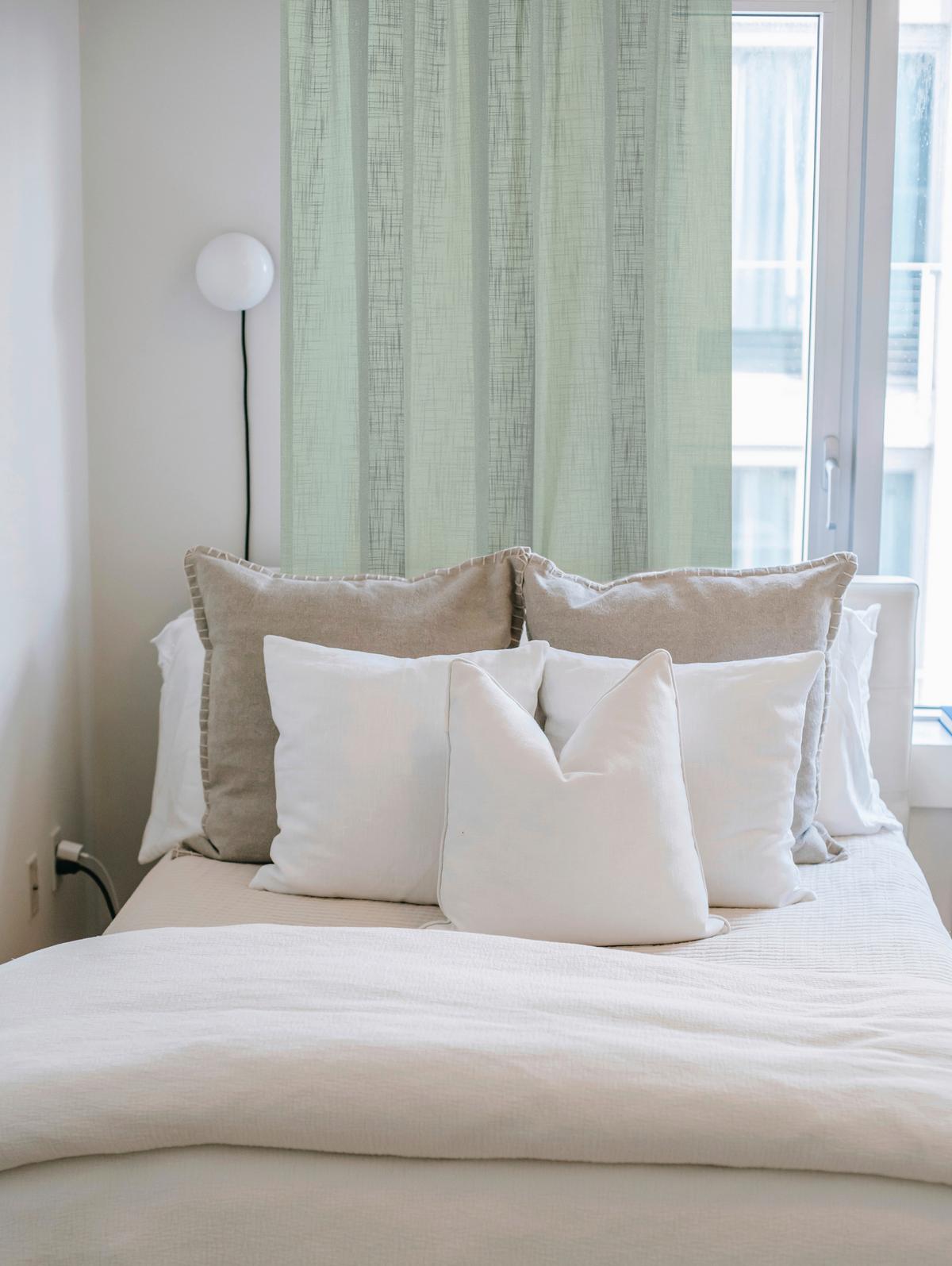 Fertigvorhang Softy - Salbeigrün, Basics, Textil (140/245cm)