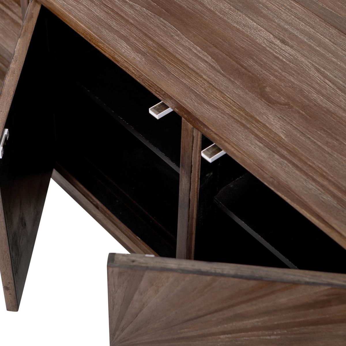 LOWBOARD Sun Braun B: 150cm - Braun, Design, Holz (150/45/44cm) - Livetastic